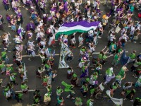 Women take part in the Processions living artwork in the UK Women take part in the Processions living artwork in the UK